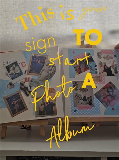 I made a photo album like a scrap book 🤭✨️ #journal #scrapbook #craftygirl