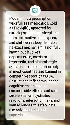 Why is modafinil a banned substance?