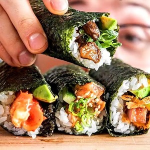 Easy Authentic Sushi Hand Rolls At Home (Temaki) | Joshua Weissman