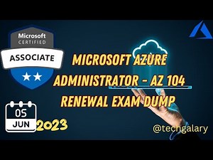 Microsoft Azure AZ- 104 Certificate renewal Questions and Answers dump