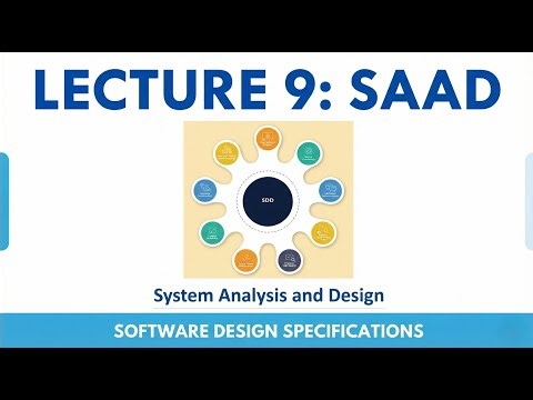 Lecture 9 | SAAD – Software Design & Module Specifications