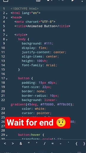 animation button use html css js