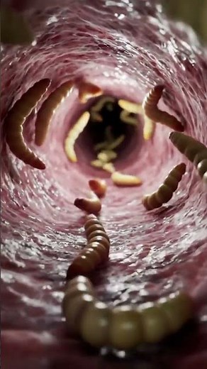 Educational Animation of Intestinal Parasites | 3D Worm Infestation Simulation