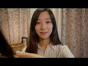 ASMR 日本語 🍂秋の夜にヘアケアしてあげます :) - ささやき, 髪の毛ブラスィン, 頭皮マッサージ