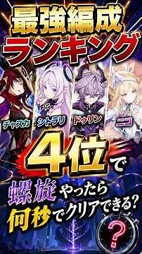 【原神】最強編成第4位で螺旋何秒でクリアできる？ #原神 #genshin #チャスカ #ニコ #ドゥリン #シトラリ #螺旋 #最強編成 #完凸