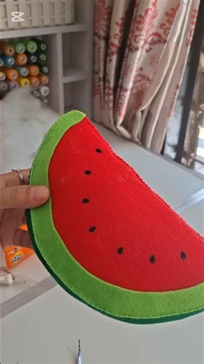 Jumbo felt fabric watermelon by me #diy #handmade #diycrafts