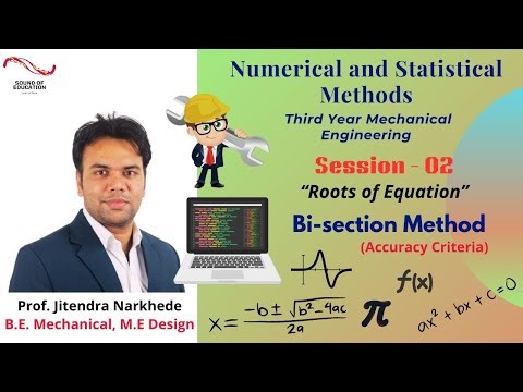 Roots of Equation | Bi-section Method (Accuracy Criteria) | Unit- 01