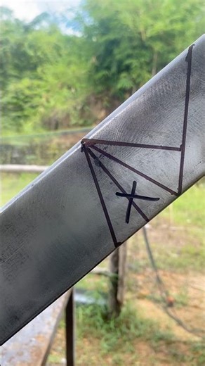 45° angle formation technique #fabrication #welding #diy #tricks