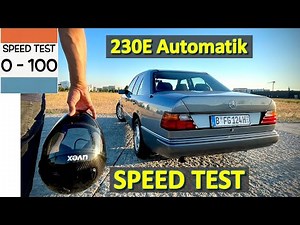 Speed test. Mercedes 230E automatic. Acceleration 0 - 100 km/h