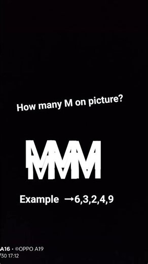 how many M on picture? examples →6,3,2,4,9