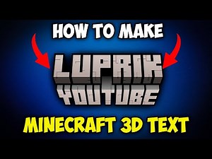 How to Make Text in Minecraft Style