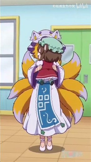 Ran Yakumo spin around circle when hug Chen