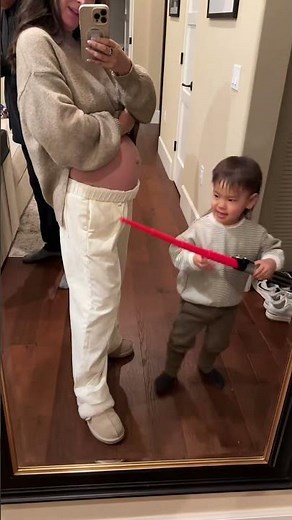 Toddler Kissing The Belly