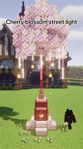 Minecraft Cherry Blossom Street Light Build