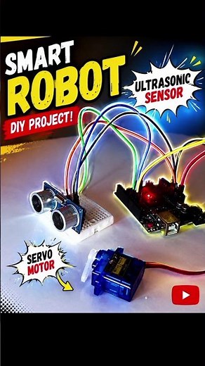 Arduino Ultrasonic Sensor & Servo Motor Project | Simple DIY Automation #scienceproject