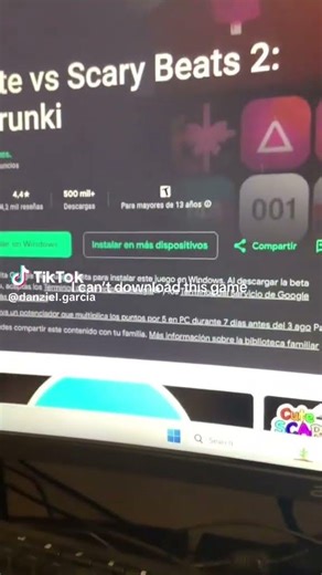 I Can’t Download this game the Google Play PC on Windows 11 Cute vs Scary Beats 2 Sprunki’s App