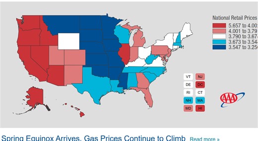 Gas prices near me: National average nears $4 a gallon for fuel