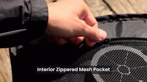 Ozark Trail Saltwater Tackle Fishing Storage Bait Binders with Reseal Bags, Black, Polyester