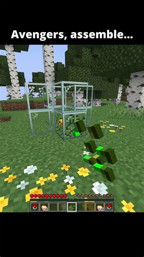 Minecraft Baby Chicken Avengers Moment #minecraft #viral #minecraftshorts