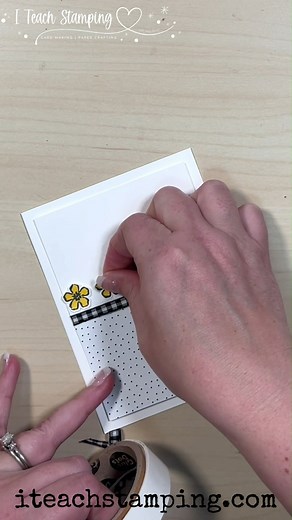 Here's another idea for an easy handmade card that you can make in no time! 🤩 I adore everything about this card! Anyone can make a handmade card like this one in no time! Try it out. 😍 #cardmaking #cardmakingideas #birthdaycards #handmadecard #craftingideas | I Teach Stamping