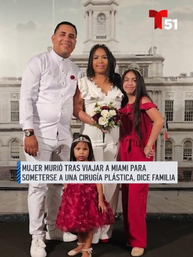 Un hombre venezolano asegura que su familia está viviendo una pesadilla después de que su esposa muriera tras someterse a un procedimiento cosmético en el sur de Florida. Según su esposo, Jefferson Carrasco, Kenly Millán Aponte, de 35 años, viajó desde Kentucky al sur de Florida en abril para realizarse cirugías estéticas en la clínica Svelta Plastic Surgery. Svelta Plastic Surgery envió un comunicado a Telemundo 51, escribiendo en parte: “Queremos ser transparentes con el público: la informació