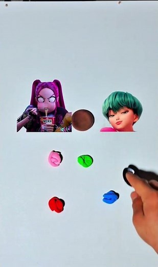 Mixing Cartoon Colors into Slime!