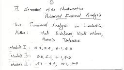 functional ivsem chapter - Functional Analysis 1 - Notes - Teachmint