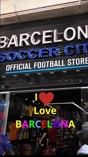 👉FC Barcelona Official Store on La Rambla 🇪🇸 | Barcelona Walk #Shorts