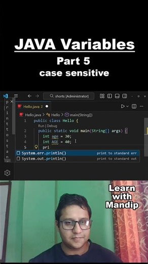 Java CASE SENSITIVE छ! 🔤 || age र AGE दुई फरक variables हुन्!