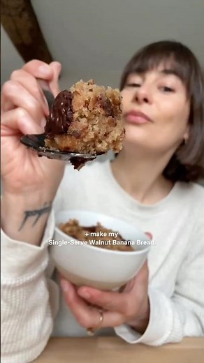 SINGLE-SERVE WALNUT BANANA BREAD.