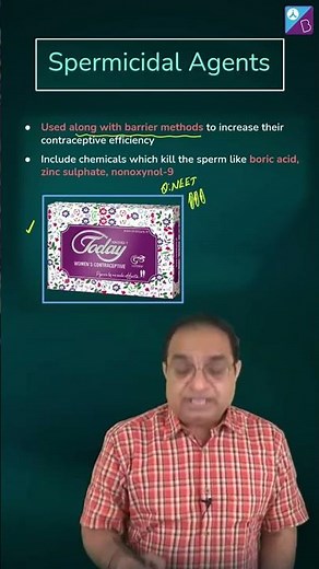 Spermicidal Agents - Contraceptive Methods class 12 Biology (Zoology) Concept Explained | NEET 2023