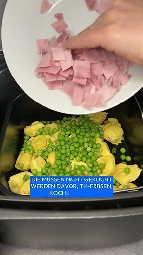 Tortellini Schinken Käse Auflauf aus der Heißluftfritteuse - Ready in nur 8 Minuten 👩‍🍳🧀 #MEDION