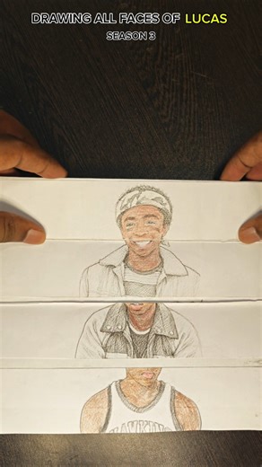 drawing lucas Sinclair all faces #strangerthings #strangerthings5 #netflixseries #shorts #drawing