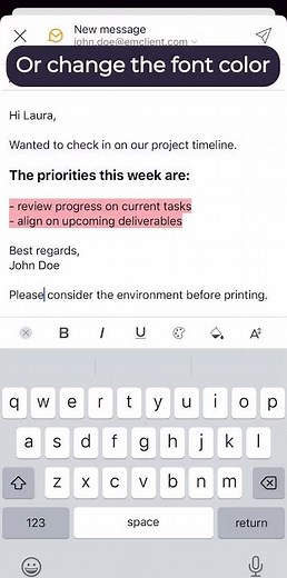 Customize Your Email Text! ✏️🎨 | eM Client Mobile