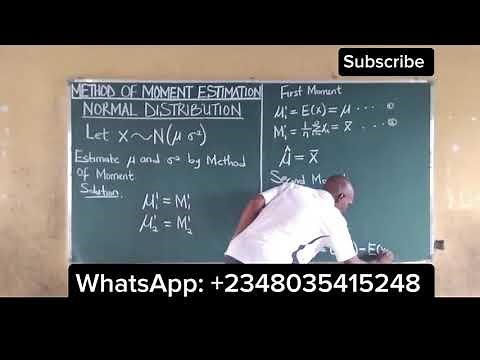 Method of Moments for Normal distribution: #methodofmoments ‪@content-academy‬