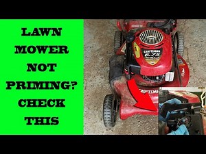 Craftsman Lawn Mower With Priming Issue