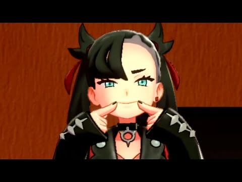 Pokémon Sword and Shield - Marnie practices smiling (Special Cutscene)