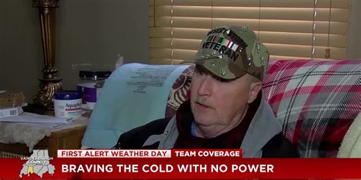 'It's Hell, but we'll make it': Army veteran braves cold with no power