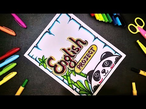 English Project File Front Page Design | English Project Cover Page Decoration Ideas | Title Page