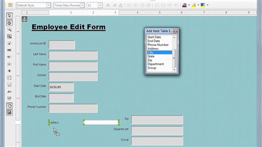 LibreOffice Base (08) Add Delete Fields and Tab Order