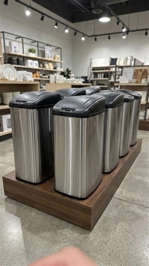 Upgrade your kitchen or office with the Nine Stars 13-Gallon Stainless Steel Slim Shaped Trash Can! ✨ Its sleek, space-saving design fits perfectly in any corner, keeping your home tidy and looking modern. Get yours now and simplify your daily routine. Tap to shop! #fyp #foryourpage #DealsForYouDays #AIGC #Moras