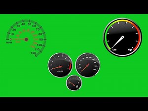 car speedometer green screen video