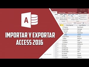 Access 2016 – Import and Export Data - Video 42