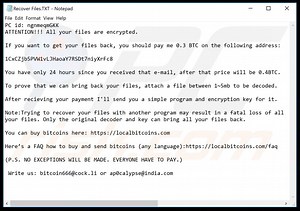 bitcoin666 Ransomware