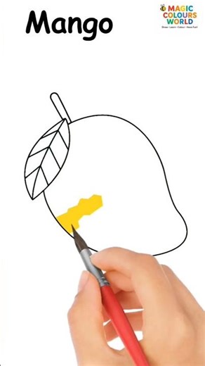 🥭How to Draw a Mango | Easy & Fun Drawing for Kids| #shorts #kidsvideo