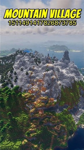 🌍 [1.21.8] SEED 267 - MOUNTAIN VILLAGE (PC JAVA Edition) #shorts