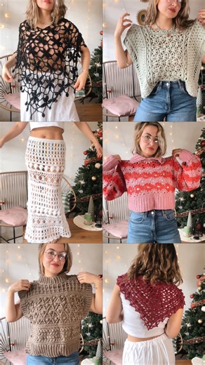 Yeri Flores | crochet, moda & diseño on Instagram: "Un año lleno de puntadas, ideas, pruebas, errores y muchas ganas de crear! Este 2025 diseñé y tejí proyectos que me desafiaron, que me hicieron crecer y que mezclaron todo lo que más amo: el crochet, el diseño y la moldería textil (Todos estos diseño se encuentran en mi pagina, link en perfil) 🏖️Falda Arena: mi guiño a la estructura y el movimiento textil 🌈 Dopamine Sweater: pura diversión de color y un cuello desafiante 🤎Chaleco Essential: 