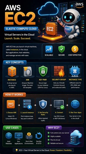 AWS EC2 Explained 🚀 | Launch Your First Cloud Server Step-by-Step | EC2 Full Guide @cloudwithrobo