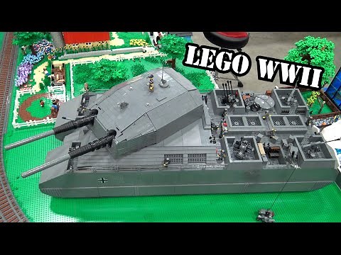 Huge LEGO WWII Secret German 'Landkreuzer' 1000-ton Tank