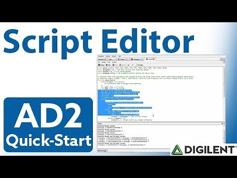 Analog Discovery 2 QuickStart: Video 15 - The Script Editor